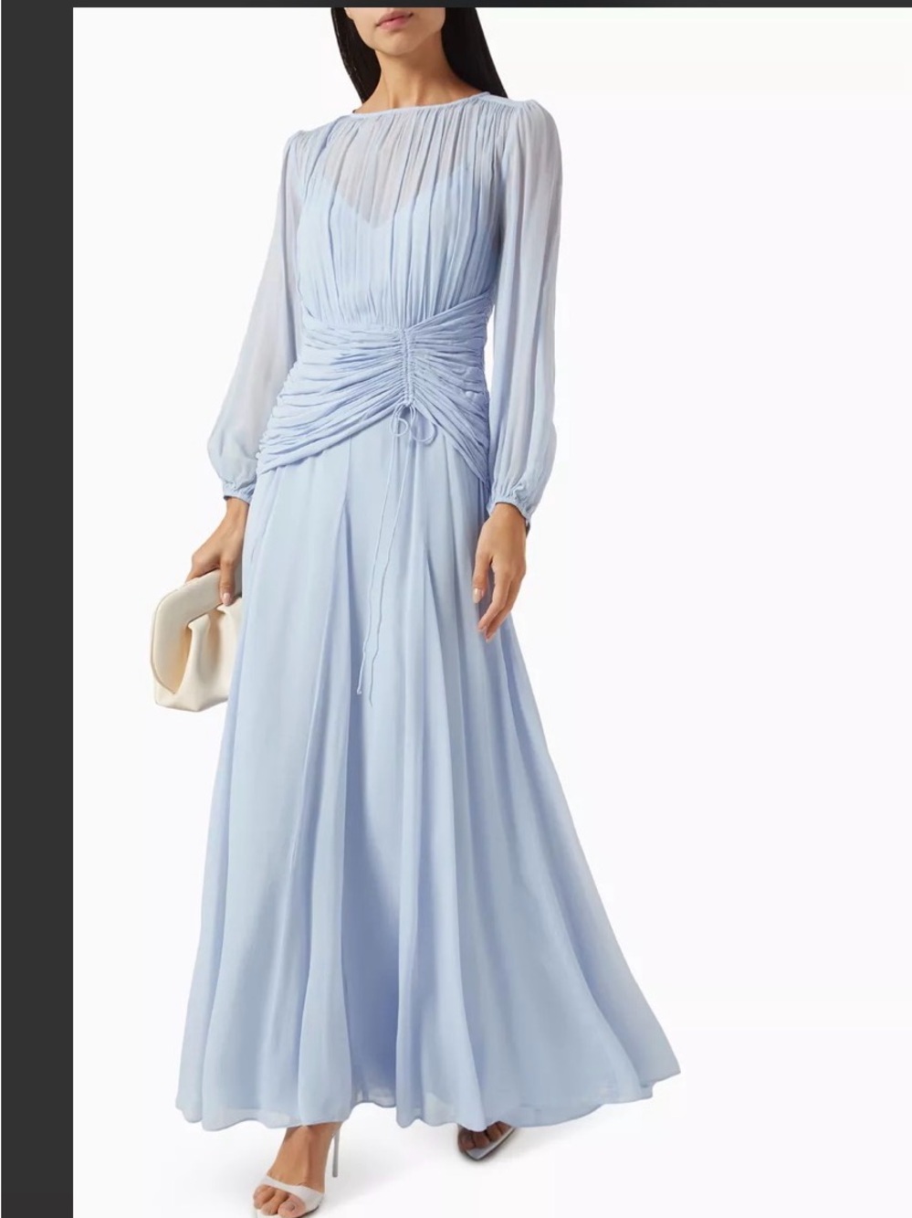 Shona Joy Powder Blue Long Sleeve Maxi Dress new without tag